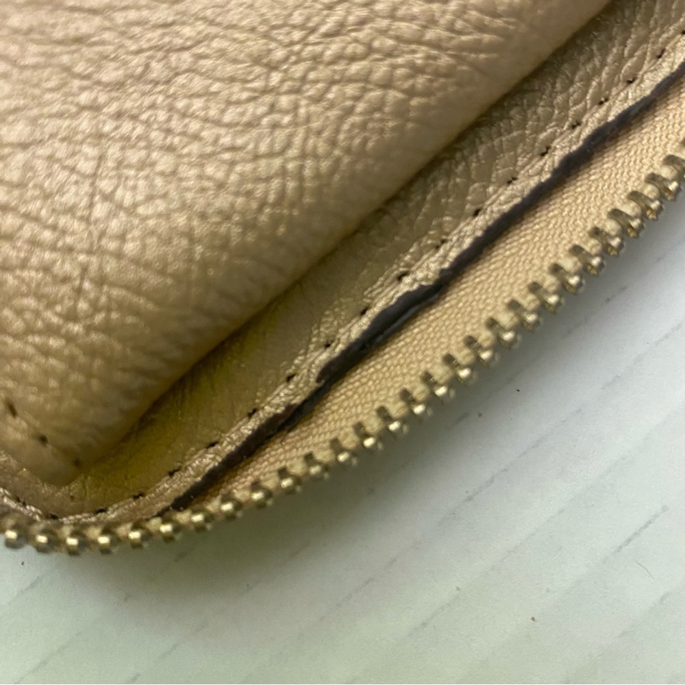 Tory Burch Gold Leather Wallet FUC - Picture 5 of 11